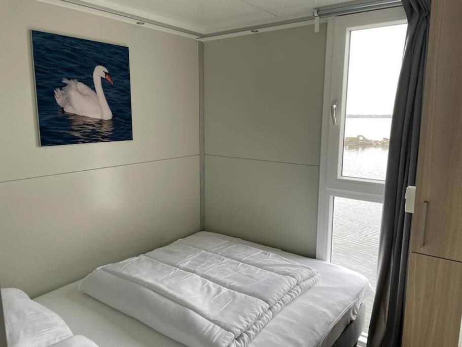 בידינגהאוזן Houseboot Kingfisher, Lake View מראה חיצוני תמונה